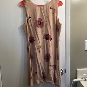 Express rayon pink/peachy floral dress 7/8